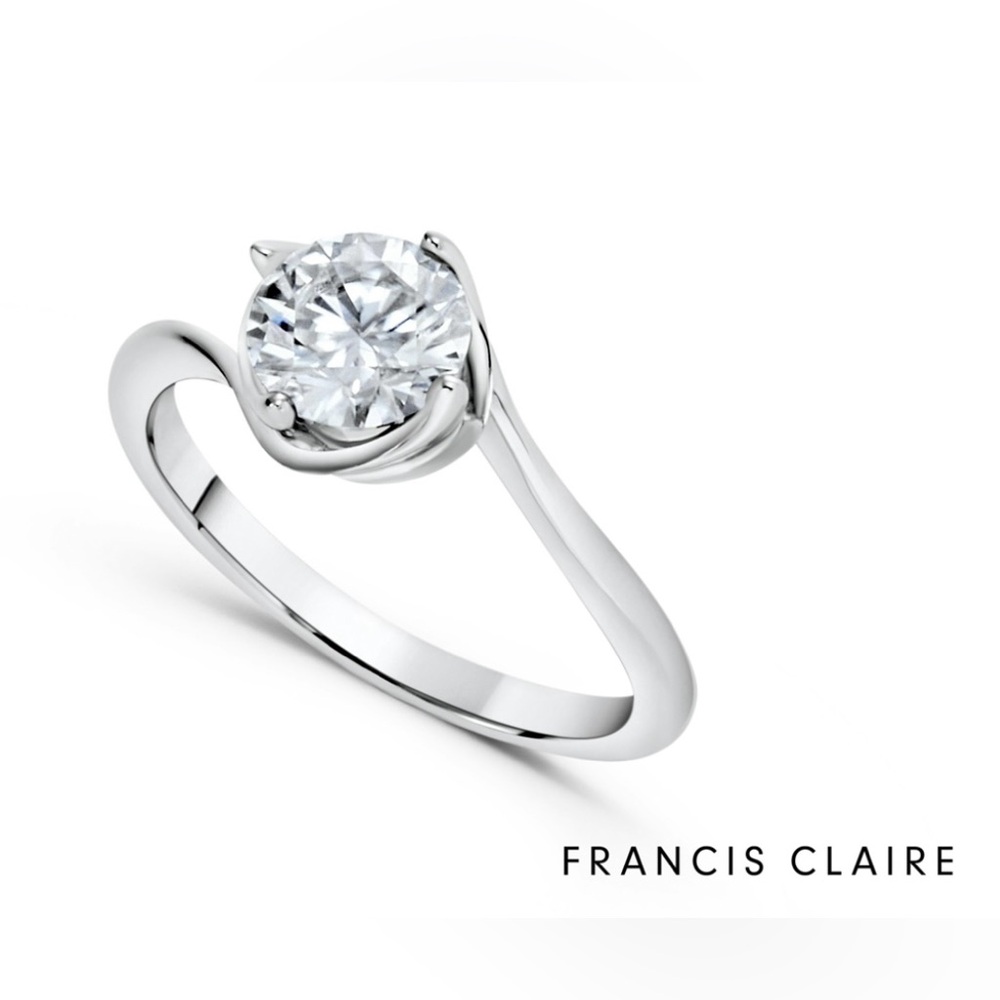 💍 Francis Claire Sirius Moissanite Ring 💍   0.85 Carat DEF Color Gemstone Size 8